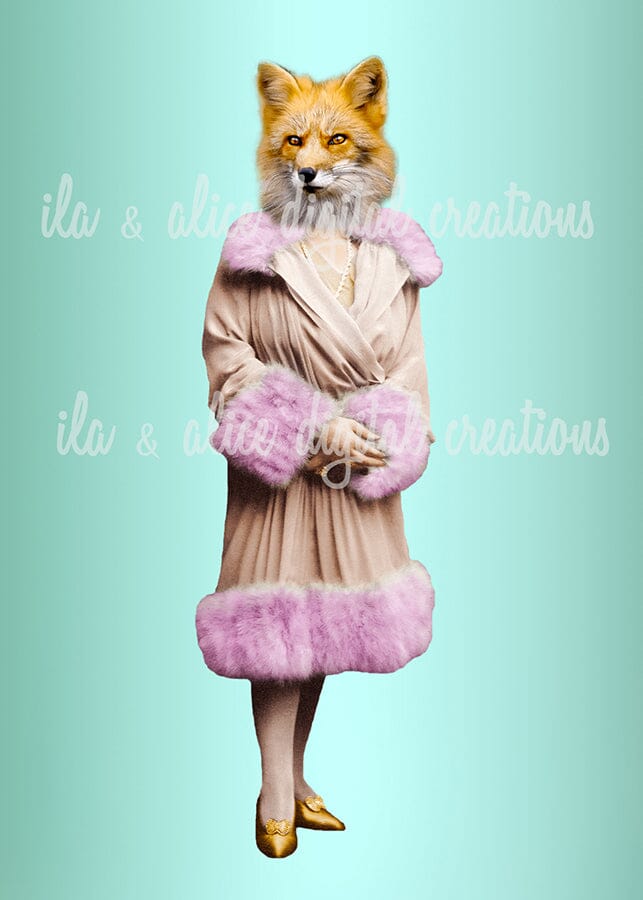 Fashionable with Fur and Feathers Postcards Post Cards ila & alice 