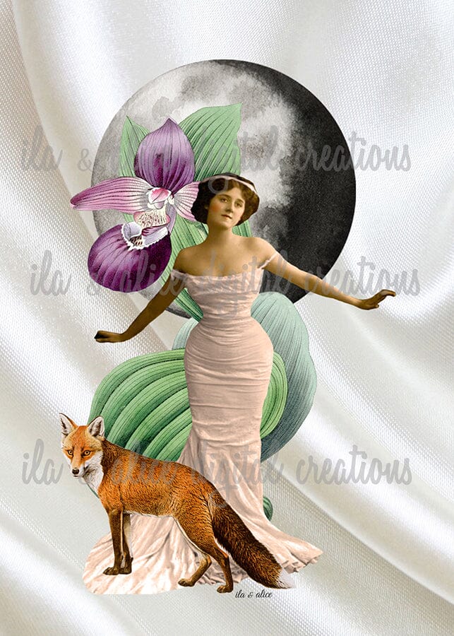 Moon Goddess Postcards Post Cards ila & alice 