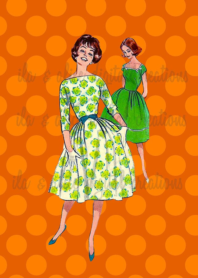 Retro Fashion Postcards Post Cards ila & alice 