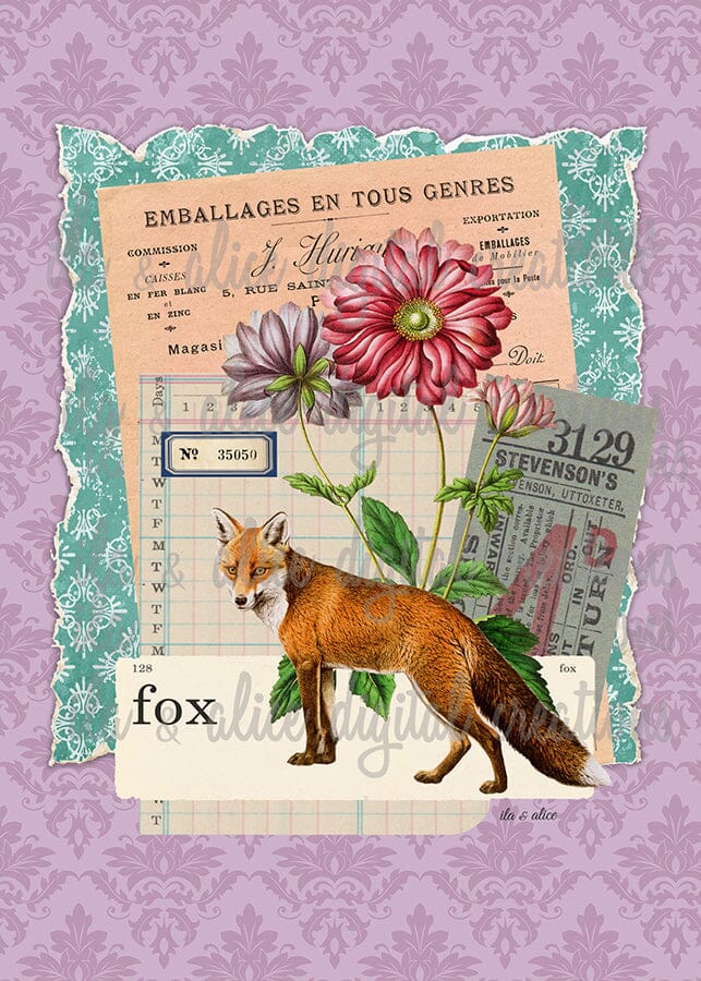 Woodland Collage Postcards Post Cards ila & alice 