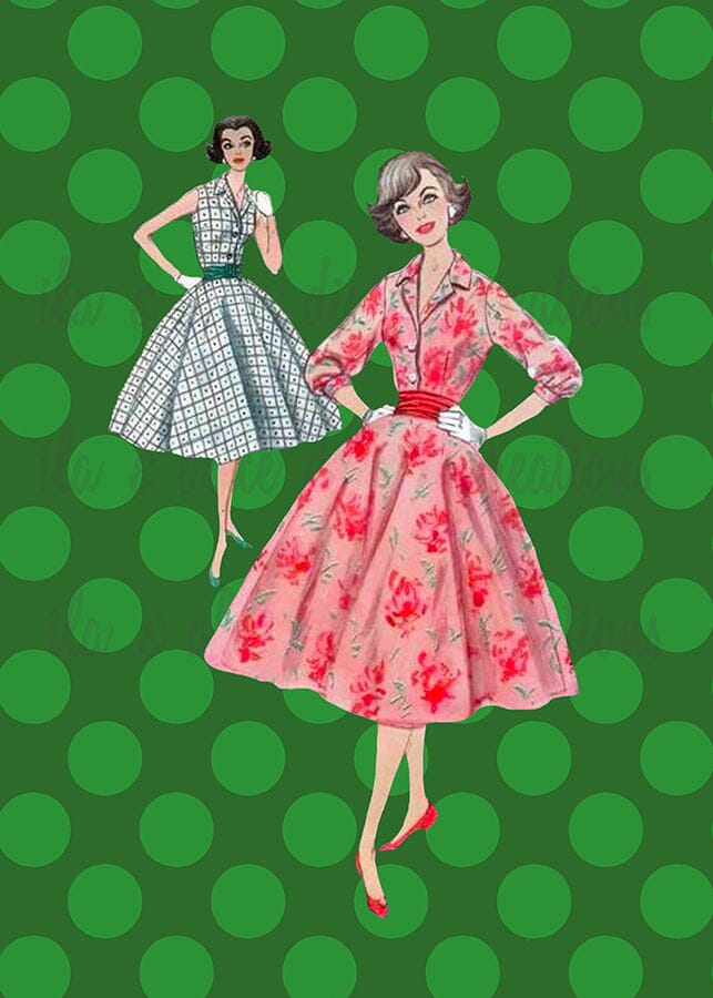 Retro Fashion Postcards Post Cards ila & alice 