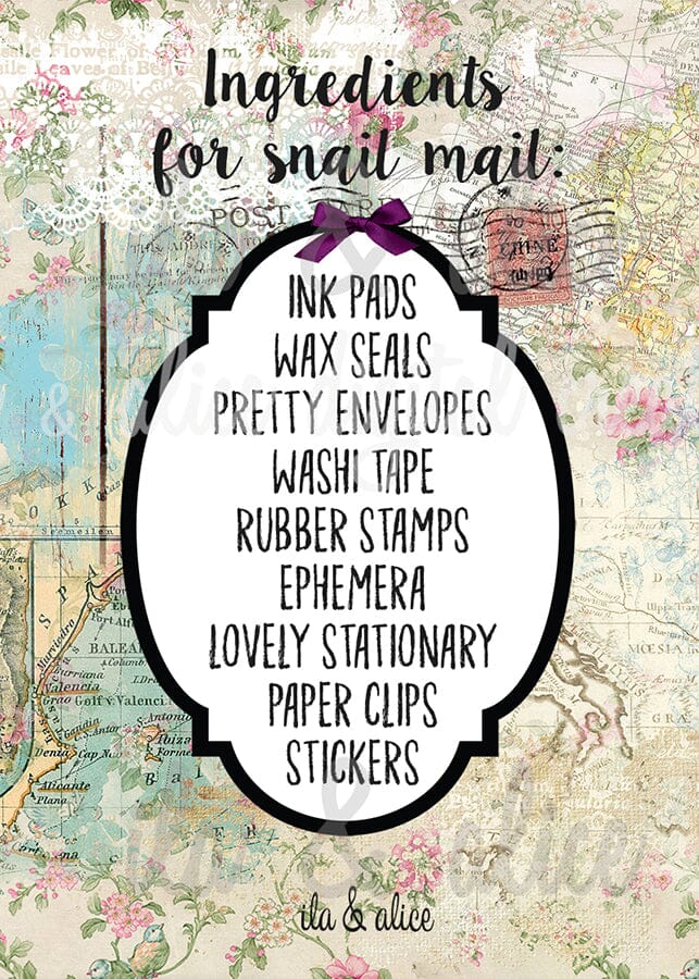 Snail Mail Postcards Post Cards ila & alice 