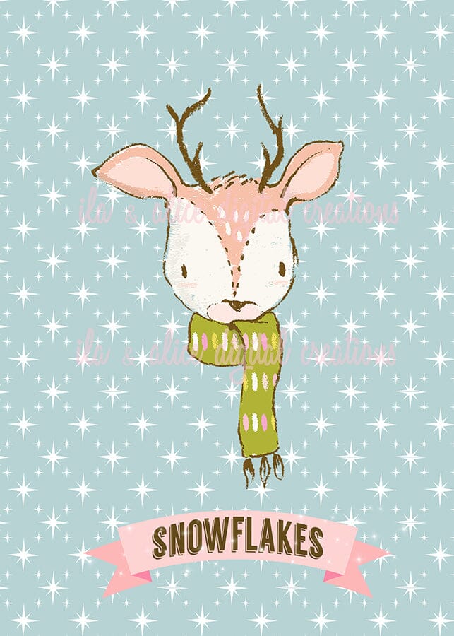 Illustrated Winter Woodland Animal Postcards Post Cards ila & alice 