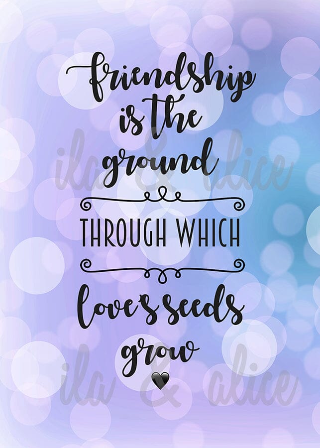 Friendship Postcards with Loving Quotes Post Cards ila & alice 