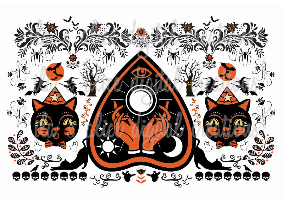 Halloween Folk Art Postcards Post Cards ila & alice 